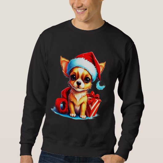 Holiday Chihuahua Cute Christmas Dog Design Trui (Voorkant)