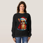 Holiday Chihuahua Cute Christmas Dog Design Trui (Voorkant volledig)