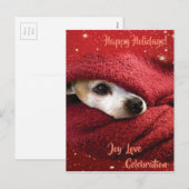 Holiday Chihuahua Feestdagenkaart (Voorkant / Achterkant)