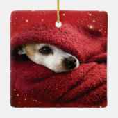 Holiday Chihuahua Keramisch Ornament (Achterkant)
