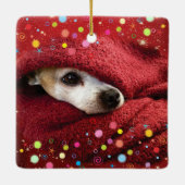 Holiday Chihuahua Keramisch Ornament (Achterkant)