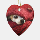 Holiday Chihuahua Keramisch Ornament (Links)