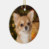 Holiday Chihuahua Keramisch Ornament (Rechts)