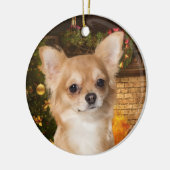 Holiday Chihuahua Keramisch Ornament (Links)