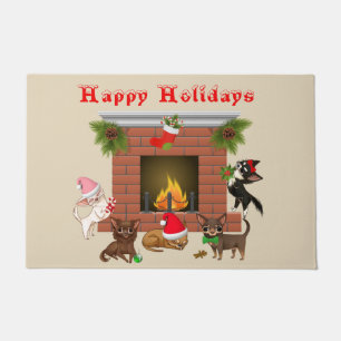 Holiday Chihuahua kerstdeurmat Deurmat
