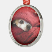 Holiday Chihuahua Metalen Ornament (Links)