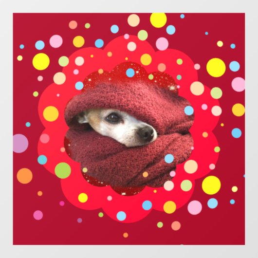 Holiday Chihuahua Raamsticker (Vel)