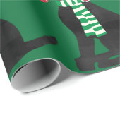 Holiday Christmas Black Lab Groen Cadeaupapier (Rol Hoek)