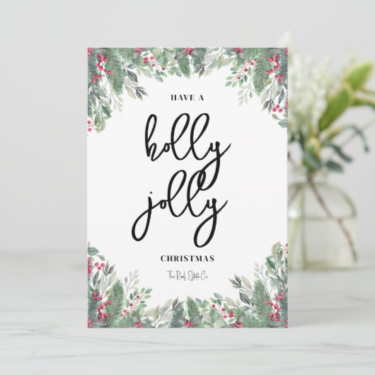 Holiday Christmas Card Company Marketing Feestdagenkaart (Staand voorkant)