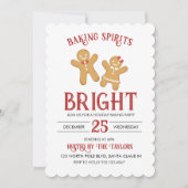 Holiday Christmas Cookie Baking Party Uitnodiging (Voorkant)