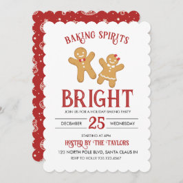 Holiday Christmas Cookie Baking Party Uitnodiging