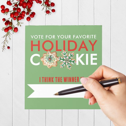 Holiday Christmas Cookie Stemmen Notitieblok Pack