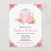 Holiday Christmas Cookies and Cocoa Pink Briefkaart (Voorkant)