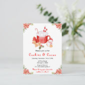 Holiday Christmas Cookies and Cocoa Red Briefkaart (Staand voorkant)
