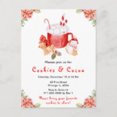 Holiday Christmas Cookies and Cocoa Red Briefkaart (Voorkant)