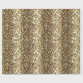 Holiday Christmas Gold Metallic Damask Elegant Cadeaupapier (Vlak)