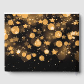 Holiday Christmas Gold Sparkling Stars Gastenboek (Achterkant)