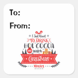 Holiday Christmas Graphic Typography Gift Label