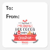 Holiday Christmas Graphic Typography Gift Label (Voorkant)