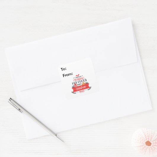 Holiday Christmas Graphic Typography Gift Label (Envelop)