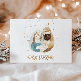 Holiday Christmas Greeting Card - Holy Family Kaart