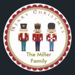 Holiday Christmas Nutcracker Trio Stickers Labels<br><div class="desc">Holiday Christmas Nutcracker Trio Stickers Labels</div>