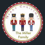 Holiday Christmas Nutcracker Trio Stickers Labels<br><div class="desc">Holiday Christmas Nutcracker Trio Stickers Labels</div>