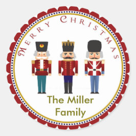 Holiday Christmas Nutcracker Trio Stickers Labels