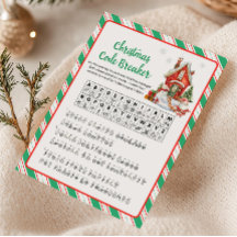 Holiday Christmas Party Code Breaker Game 