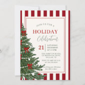 Holiday Christmas Party Invitation invitation Kaart (Voorkant)