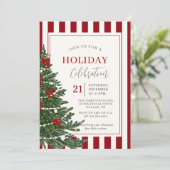 Holiday Christmas Party Invitation invitation Kaart (Staand voorkant)
