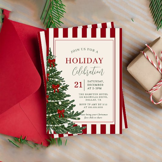 Holiday Christmas Party Invitation invitation Kaart
