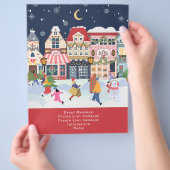 Holiday Christmas Town Whimsy Creëer uw eigen Flyer (Hand)