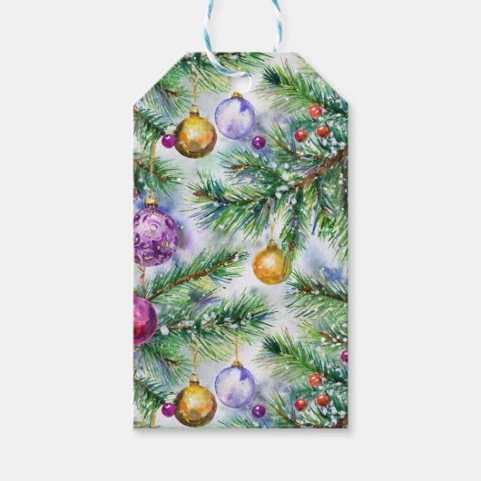 Holiday Christmas Tree Gift Label Cadeaulabel (Voorkant)