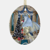 Holiday Christmas Tree Ice Winter Dragon Keramisch Ornament (Rechts)