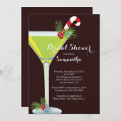 Holiday Cocktail Bridal Shower Uitnodiging (Voorkant / Achterkant)