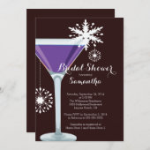 Holiday Cocktail Bridal Shower Uitnodiging (Voorkant / Achterkant)