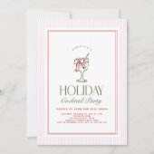 Holiday Cocktail Party Invite Kaart (Voorkant)