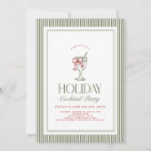 Holiday Cocktail Party Invite Kaart (Voorkant)