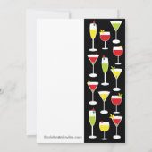 Holiday Cocktails Christmas Party Invitation Kaart (Achterkant)