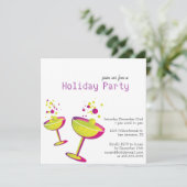 Holiday Cocktails Party Invite Kaart (Staand voorkant)