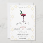 Holiday Cocktails Snowflakes Company kerst Kaart (Voorkant)