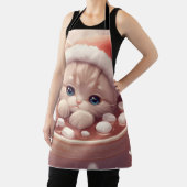 “Holiday Cocoa Kitty Apron" The Cutest Christmas  Schort (Insitu)