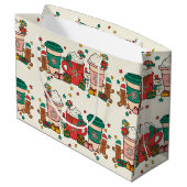 Holiday Coffee Alabaster Large Gift Bag Groot Cadeauzakje (Achterkant Gekanteld)