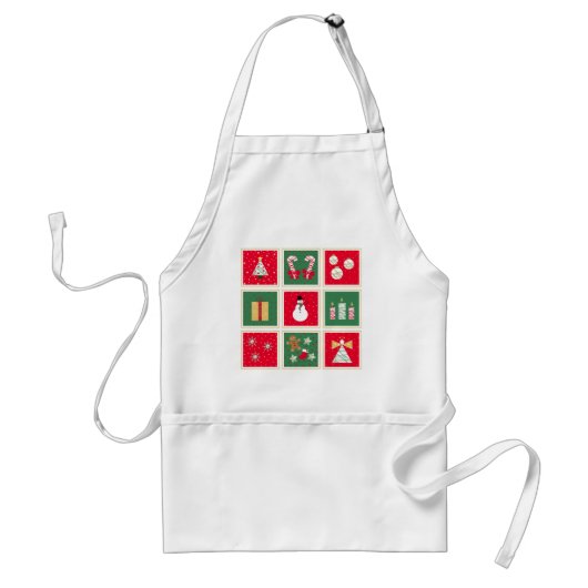 Holiday Collage Apron Standaard Schort (Voorkant)