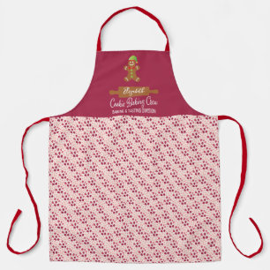 Holiday Cookie Baking Crew Red Kerstgeschort Schort