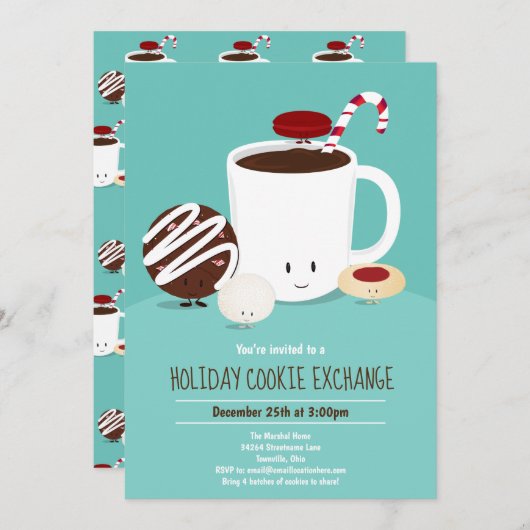 Holiday Cookie Exchange Kaart (Voorkant / Achterkant)