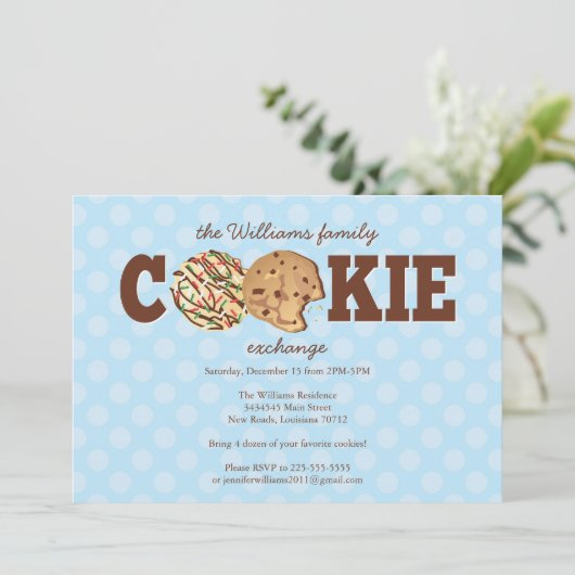 Holiday Cookie Exchange Kaart (Staand voorkant)