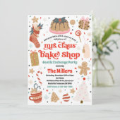 Holiday Cookie Exchange Mrs Claus' Bake Shop Kaart (Staand voorkant)