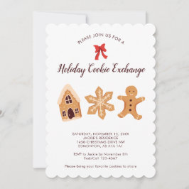 Holiday Cookie Exchange Party Christmas Cute Kaart